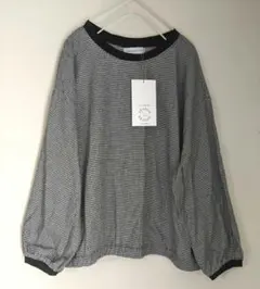 新品【大きいサイズ】SEASON REASON黒千鳥チェック柄プルオーバーLL