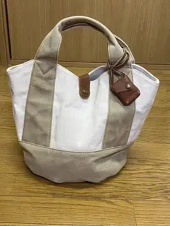 トーラ　トートバッグ　丸底　ラウンドトート　カウレザー コンビキャンバスのサムネイル