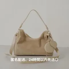 Chico ポーチチャーム付きスエードコンビボストンバッグ