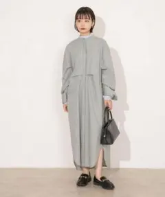 KBF ストライプデザインワンピース／シャツワンピース