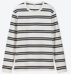 UNIQLO　ウォッシュボーダーT　ワイド　長袖