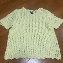 GAP コットン100 イエロー系　サマーニット　Sサイズのサムネイル