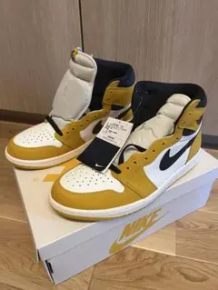 新品未使用 ナイキ エアジョーダン1 レトロ ハイ OG イエロー オークル