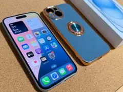 1週間限定価格！iPhone15 SIMフリー ブルー 256G ケース付　美品