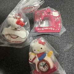 ハローキティ 3個セット　なつかしアイテム　ミシン　電話　めざまし時計