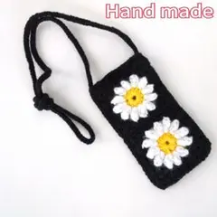 ★スマホショルダーバッグ　ショルダーバッグ　サコッシュ　花柄　ハンドメイド