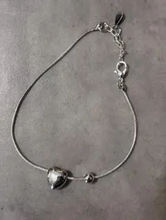 シルバー925 ハートチャーム　ブレスレット　Y2K アメカジ