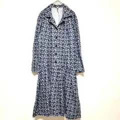 【希少】昭和レトロ 幾何学総柄 ロングワンピース ヴィンテージ 古着