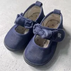 べべ BeBe フォーマルシューズ 13.0cm ネイビー　リボン