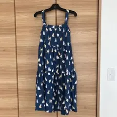 ユニクロ　PAUL&JOE キッズワンピース　150センチ　ネイビー色　猫柄