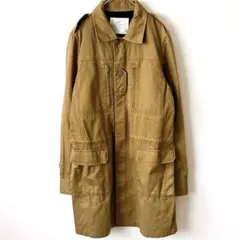 フェリシモ　アウター　コート　綿100% カーキ　M アウター　ジャケット　上着