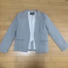 HusHusH ライトグレー ノーカラージャケット L