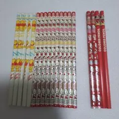 ハローキティ くまのプーさん　ウィニー・ザ・プー　鉛筆セット 2B　赤鉛筆