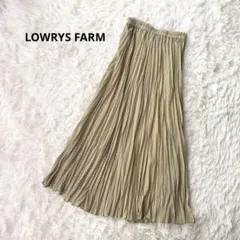 ローリーズファーム プリーツロングスカート ウエストゴム F オリーブ 春夏