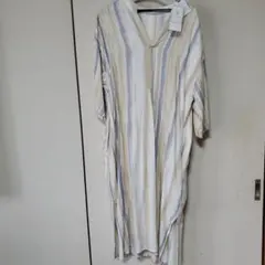 ロペピクニック 手書き風ストライプシャツワンピース