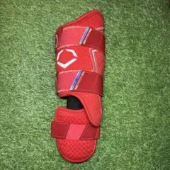 EVOSHIELD フットガード レッド 野球 レッグガード 左打者のサムネイル