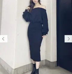 美品 GYDA オフショルロングワンピース