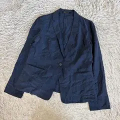 BLACK BY MOUSSY テーラードジャケット ネイビー サイズ2 リネンのサムネイル