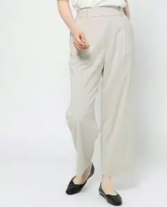 グローバルワーク ウツクシ ドライ ストレート ワイドパンツ Lサイズ