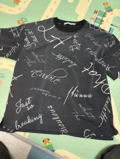 カジュアル 七分袖 カットソー 文字プリント