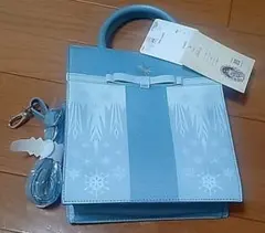 しまむら　ちはるコラボアナと雪の女王Elsaショルダーバッグ 水色