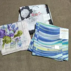 新品・大判ハンカチ3枚・mila schon ・NINA RICCI・ユミカツラ