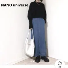 NANO universe ラインテンセルデニムスカート