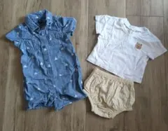 baby GAP デニム風ロンパース ・セットアップ　6-12ヶ月