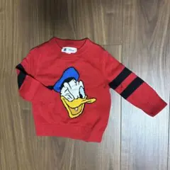 GAP Disney ドナルド　ニットセーター 赤　80 90 ディズニー