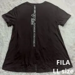 【FILA/フィラ 】バックプリント半袖Tシャツ チュニック LL 体型カバー⁠