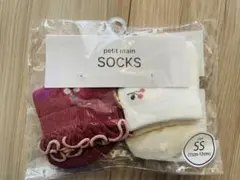 新品未開封【petit main】 さくらんぼ柄 ソックス SS 11〜13㎝