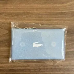 Lacoste スパンコールポーチ ライトブルー