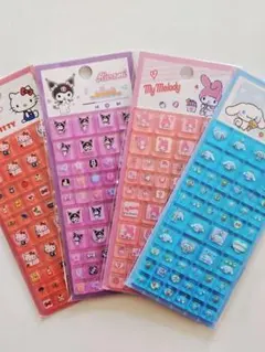 サンリオ タイルシール4枚セット　キティ　マイメロ　シナモロール　クロミ