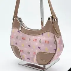 ETRO ハンドバッグ　ワンショルダー　キャンバス　レザー　ピンク　ペガサスのサムネイル