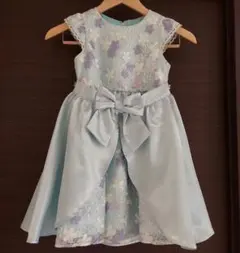 any FAM フォーマルワンピース 水色 花柄刺繍 発表会 結婚式 120のサムネイル