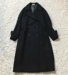 SUPER140Sウールカットオフステッチダブルオーバーコート メゾン