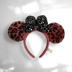 ディズニー カチューシャ ピンク ヒョウ柄 ミニー ミニーちゃん