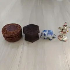 アジアン　インテリア小物4点セット