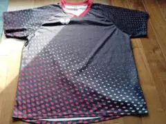 【試合用ウェア】Butterfly 卓球ウェア 2XL 黒赤 ドット柄