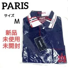 新品未使用未開封♥PARIS　パリス　長袖　ポロシャツ　 刺繍　Ｍ　ネイビーのサムネイル
