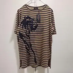 新品 EVEX by KRIZIA ストライプタイガー ドット Tシャツ 黒×茶のサムネイル