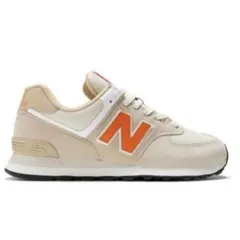 【希少】New Balance 574 スニーカー ベージュ/オレンジのサムネイル