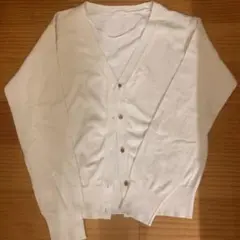 GU ホワイト Vネック カーディガン Sサイズ