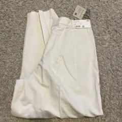 UNIQLO オフホワイト XL リネンブレンドバレルレッグパンツ