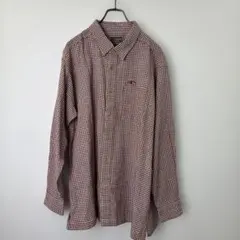 R00431｜オニール｜長袖シャツ｜ブラウン｜チェック｜L｜90s｜80sのサムネイル