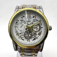 LANGSK ランス　1853 メンズ 腕時計 スケルトン ゴールド シルバー