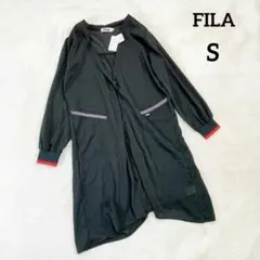 【フィラ】ロングカーディガン (Ｓ) シアー 黒 スポーティ UVカット 伸縮性のサムネイル