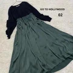 【GO TO HOLLYWOOD】ドッキングワンピース ブラック/グリーン　02