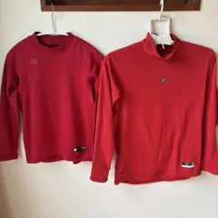 DESCENTE BASEBALL アンダーシャツ 150 レッド裏起毛