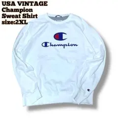 USA古着 Champion スウェット 裏起毛 グッドレギュラー ホワイト